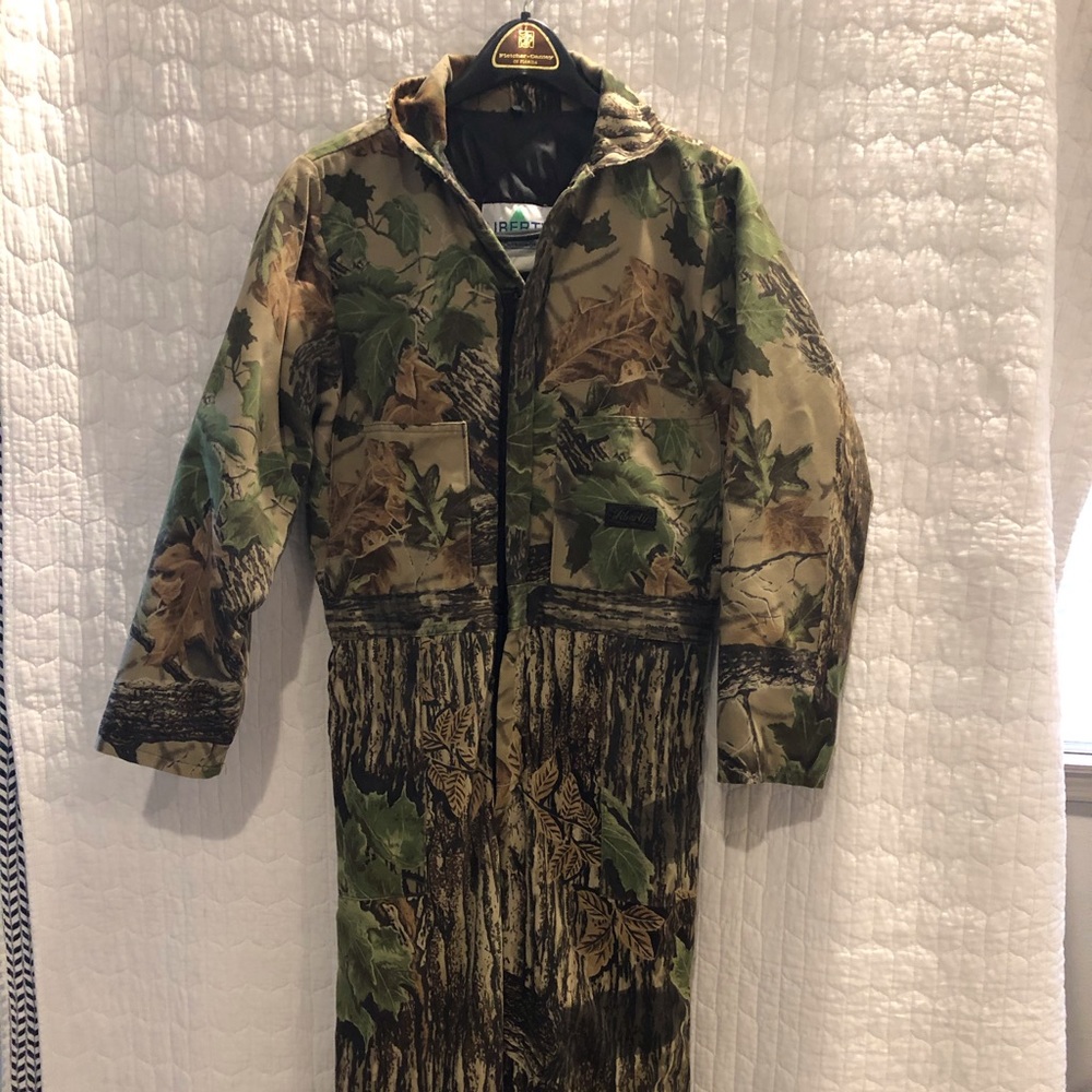 Camouflage insulated coveralls